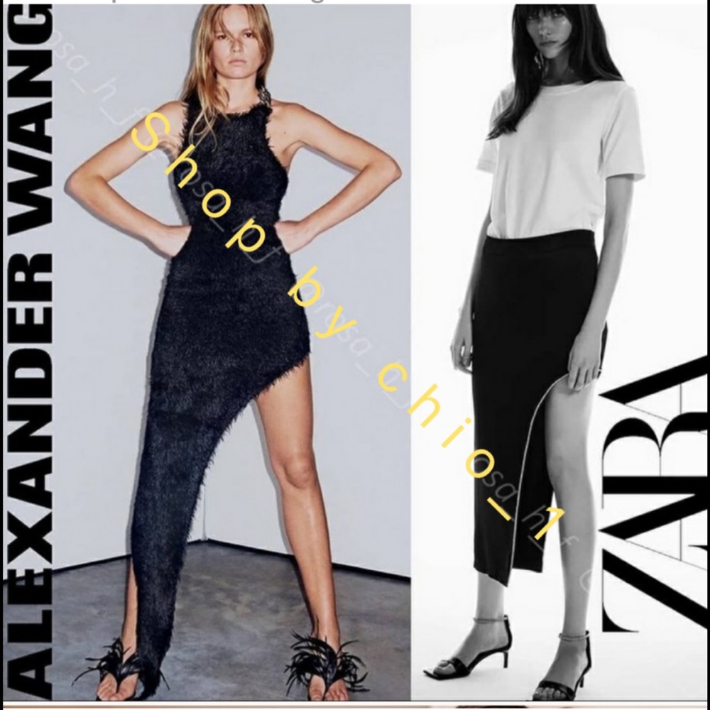 Zara Asymmetric Rhinestone TRIM SKIRT BLOGGERS FAV